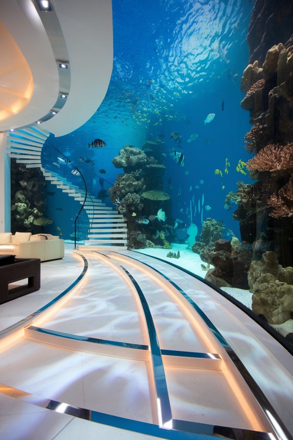 aquatic themed decorative installation