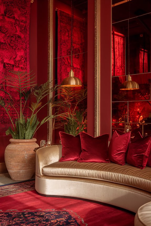 bohemian style with red