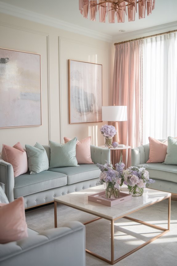 chic pastel party decor