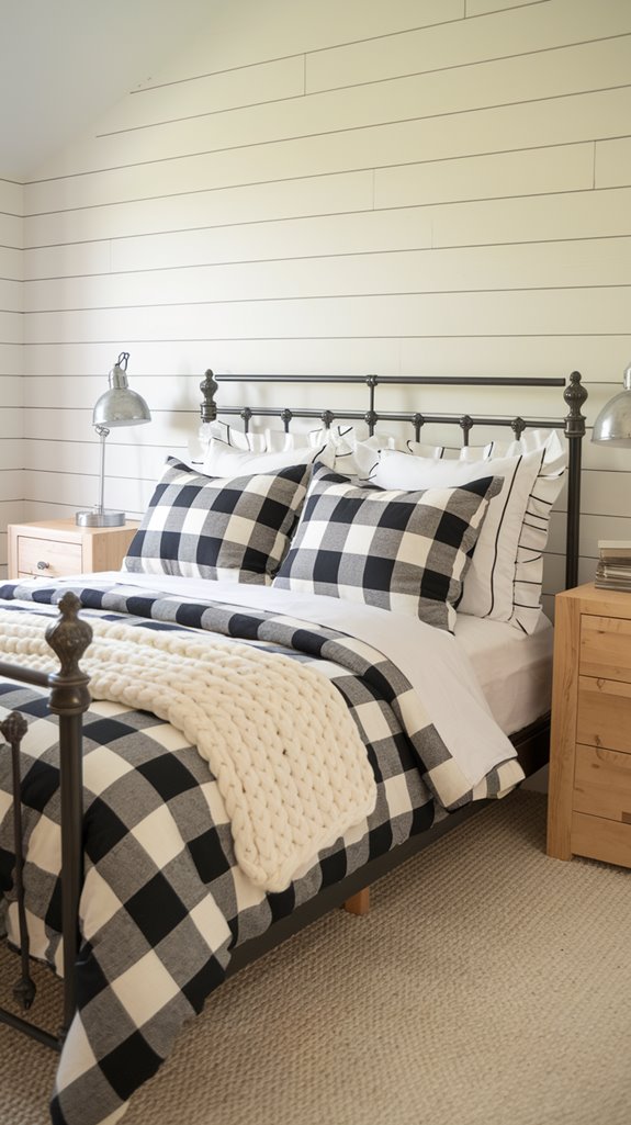 classic plaid duvet set