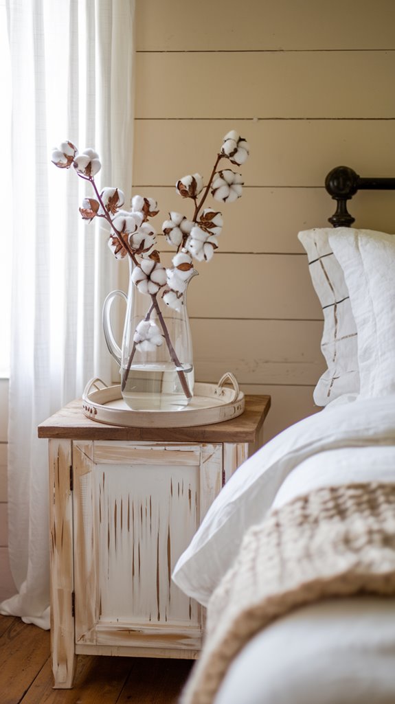 cotton branch floral decor