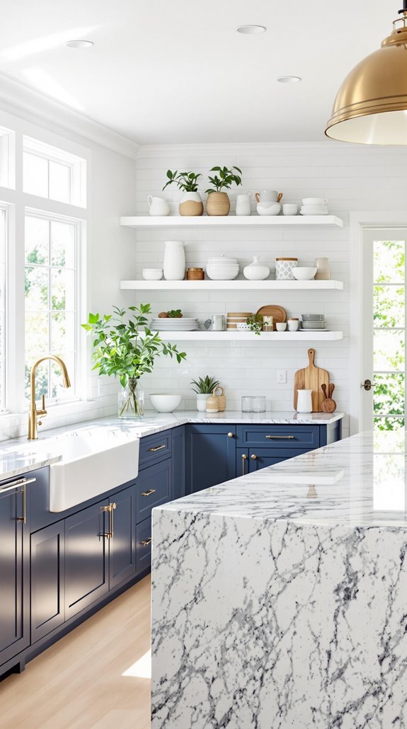 elegant white stone countertops