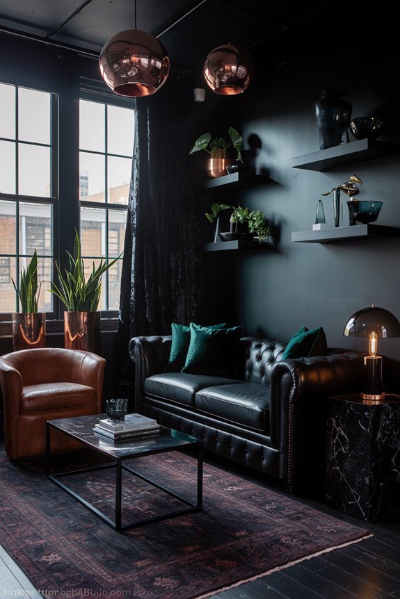 gloomy chic interior design