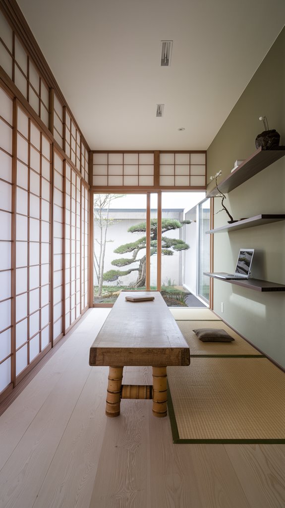minimalist tranquility in workspace