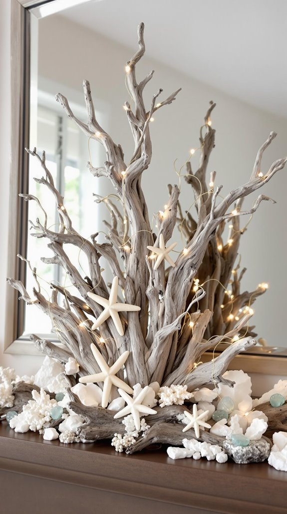 natural beach decor display