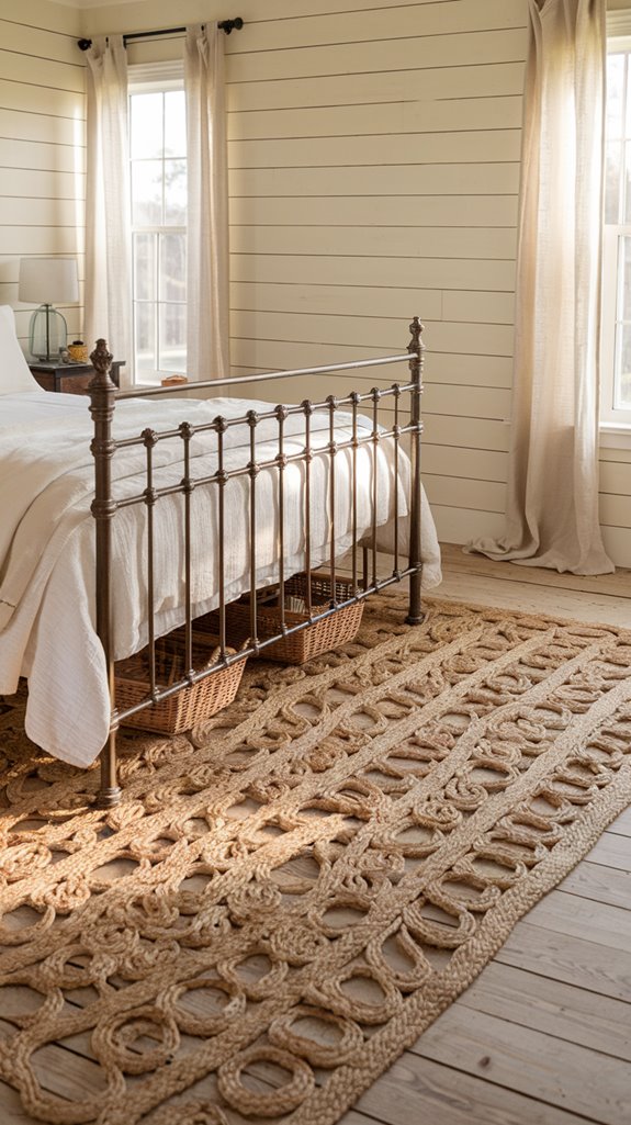 natural textured fiber rug