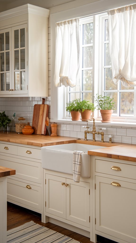 natural wood kitchen surface