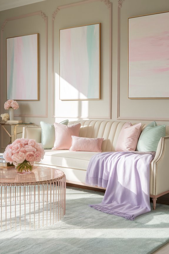 pastel colored elegant home design
