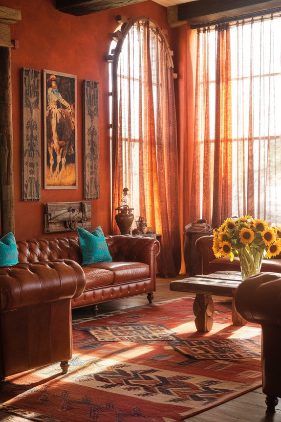 retro western orange vibe
