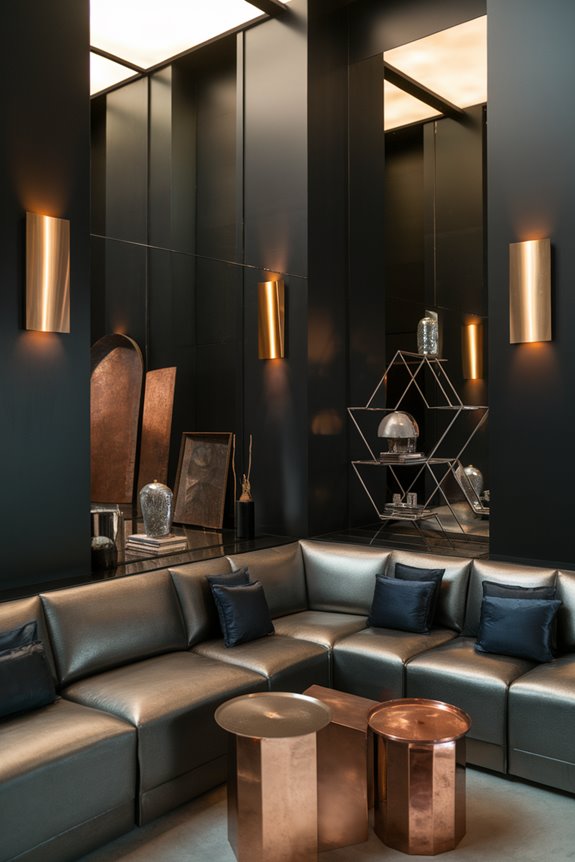 shiny metallic design elements