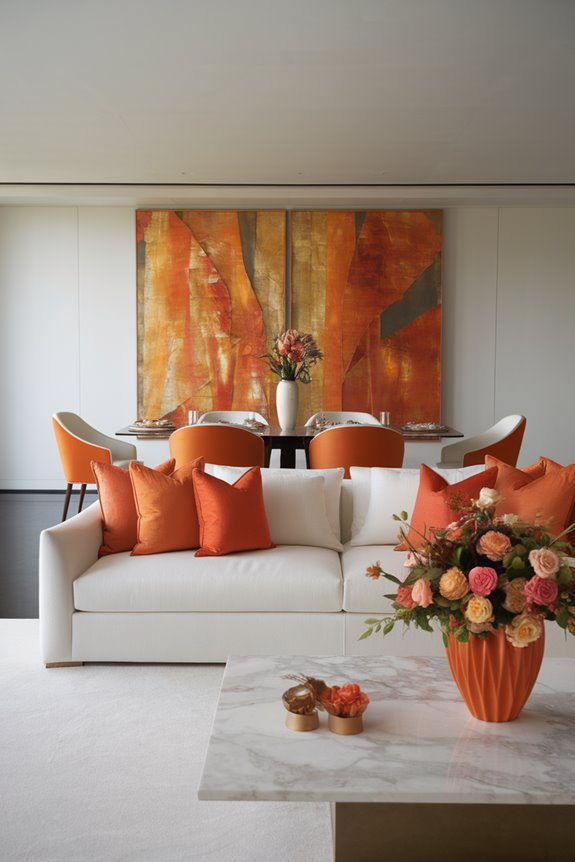 simple bright color accents