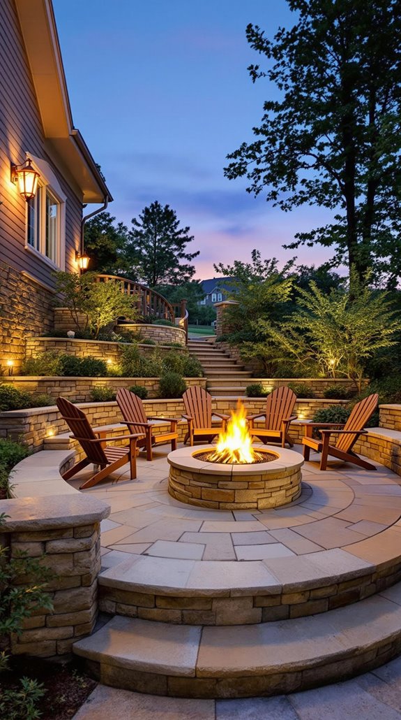 sloped yard landscaping project