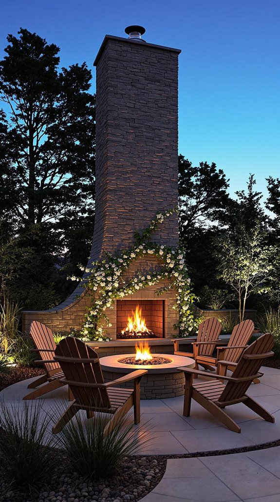 stylish outdoor chimney design