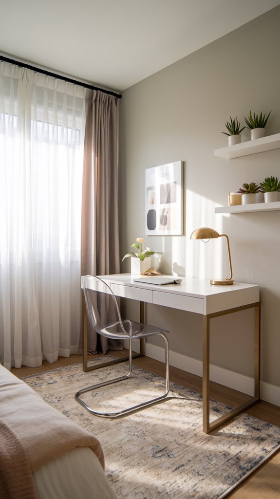 transforming bedroom into workspace