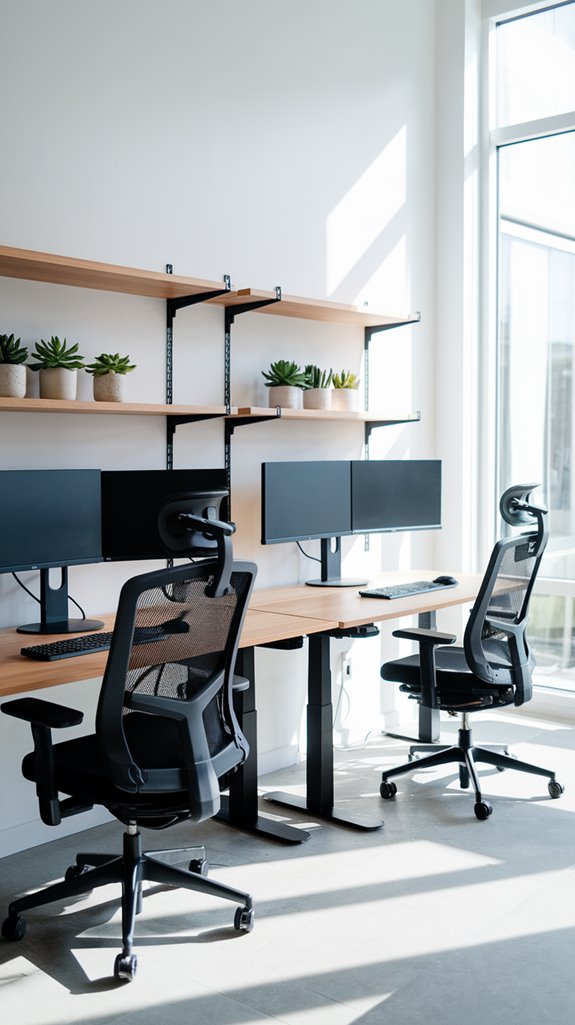 two separate work areas