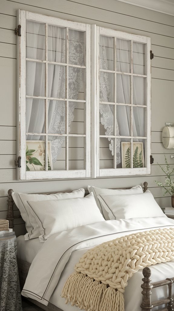 vintage window frame decor