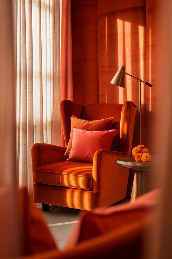warm inviting orange space